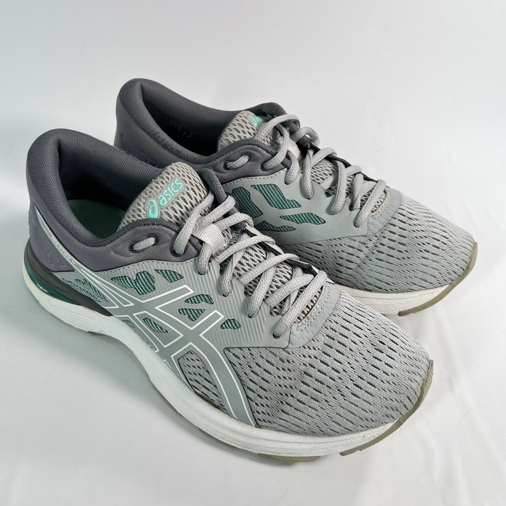 ASICS Gel-Flux 5 Running Shoes Women 8 Gray Silver Athletic Sneakers‎ Comfort